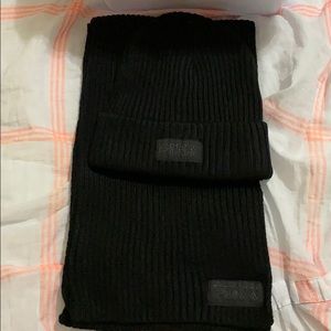 Victoria secret pink beanie and scarf